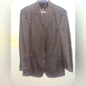 Men's Classic Gray Blazer 40 L  Daniel Hechter  Worsted Wool Nylon Sport Coat